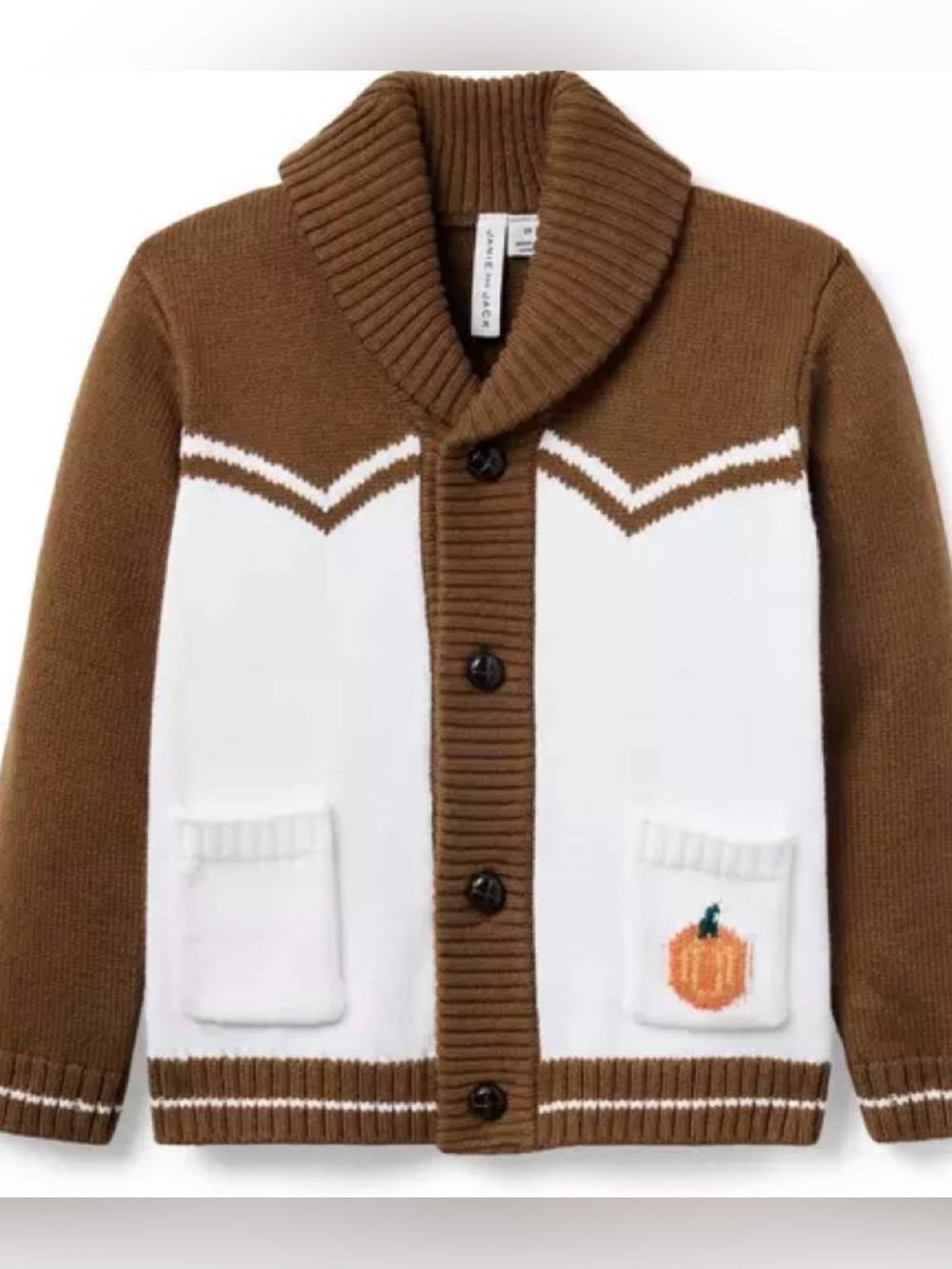Janie and Jack Iconic Pumpkin Truck Cardigan Cardigan Size 7 NWT